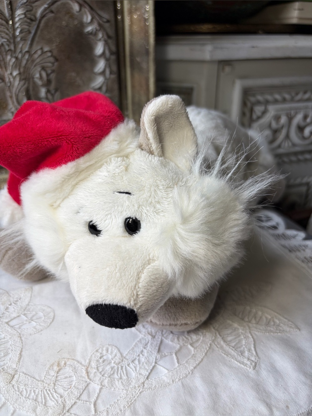 Ganz Winter Fox stuffed Animal Christmas Santa Hat